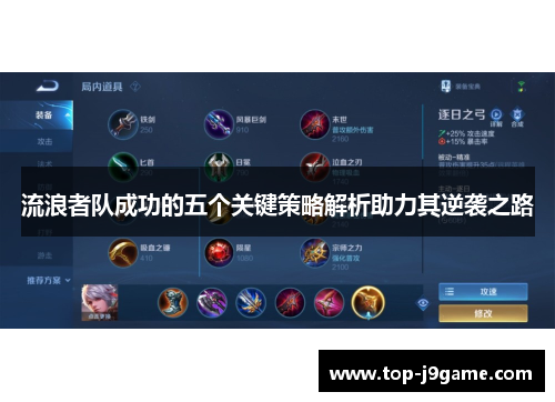 流浪者队成功的五个关键策略解析助力其逆袭之路